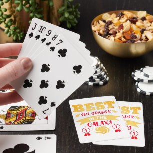 BEST 4TH GRADER IN THE GALAXY funny cute           Playing Cards