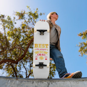 BEST 4TH GRADER IN THE GALAXY funny cute Skateboard