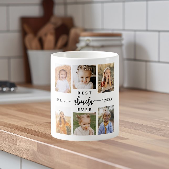 Best Abuela Ever - Grandchildren Photo Collage Coffee Mug (Creator Uploaded)