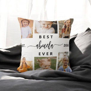 Best Abuela Ever - Grandchildren Photo Collage Cushion