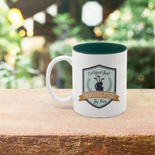 Best Abuelito By Par   Golf Grandpa Two-Tone Coffee Mug