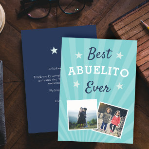 Best Abuelito Ever Father's Day Flat Photo Card