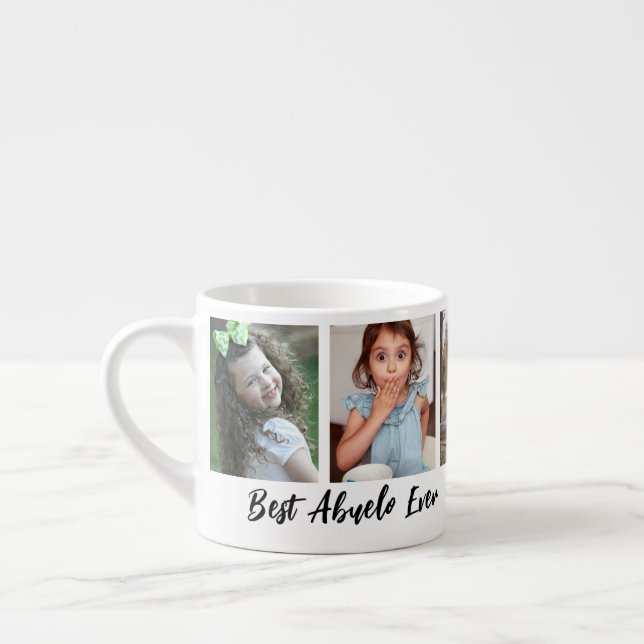 Best Abuelo Ever Grandchildren 5 Photo Collage Espresso Cup (Left)