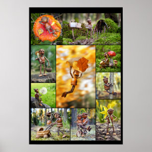 Best acorn elves photos mosaic  poster