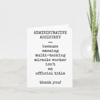 Best Admin Assistant Ever, Appreciation Card