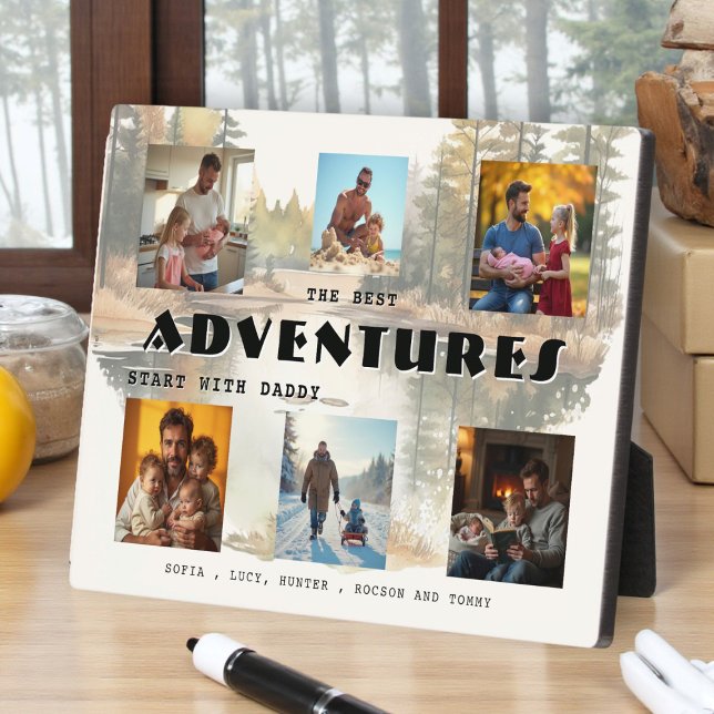 Best Adventures Start With Daddy Photo Plaque (Creator Uploaded)