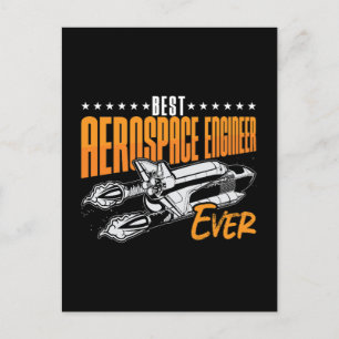 Best Aerospace Engineer Ever Engineering Space Holiday Postcard