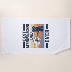Best Affenpinscher Dad Ever Vintage Dog Shirt_1 Beach Towel