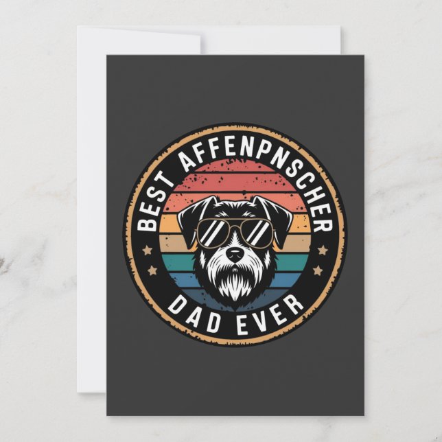 Best Affenpnscher Dad Ever Funny Dog  Invitation (Front)