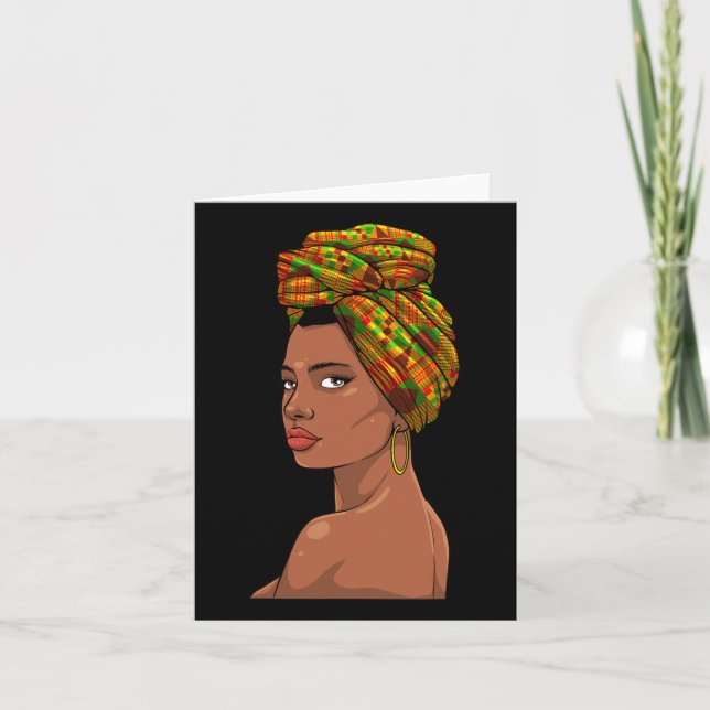 Best African Art For Women Girls Kente Cloth Afric Card (Front)