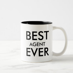 Best Agent Ever   Office Gift to personalize Two-Tone Coffee Mug