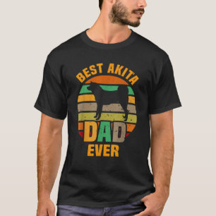 Best Akita Dad Ever Retro Vintage Dog Lover Gift T-Shirt
