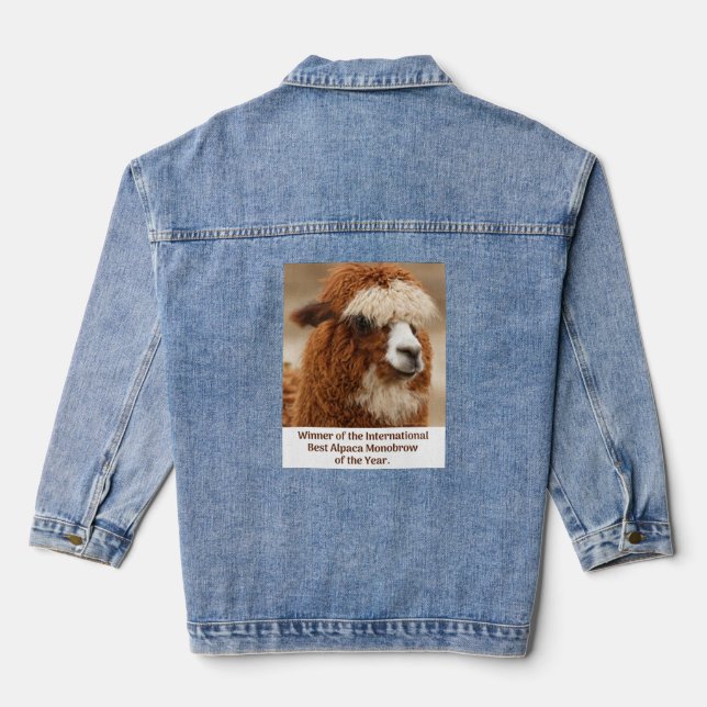 Best Alpaca Monobrow Denim Jacket (Back)
