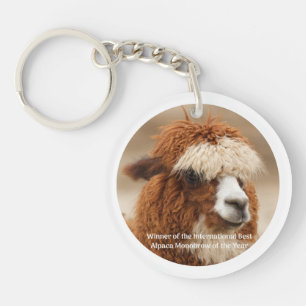 Best Alpaca Monobrow Key Ring