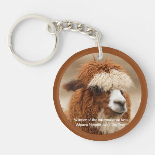 Best Alpaca Monobrow Key Ring