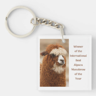 Best Alpaca Monobrow Key Ring
