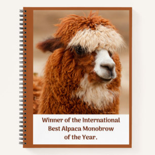Best Alpaca Monobrow Notebook