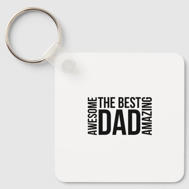 Best Amazing Dad Key Ring (Front)