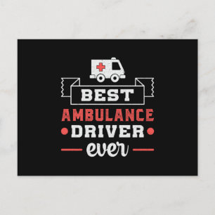 Best Ambulance Driver Ever Paramedic Emergency Postcard