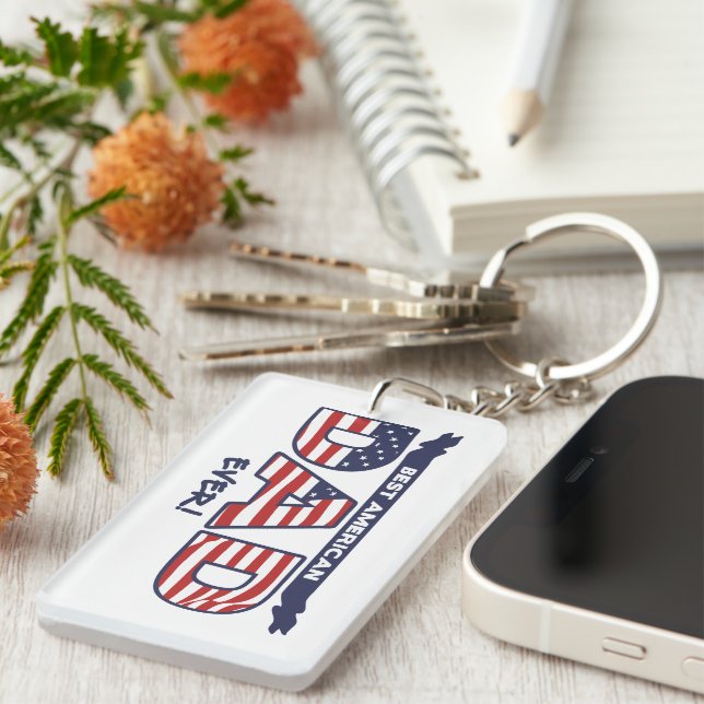 Best American Dad Ever Key Ring (Front Right)