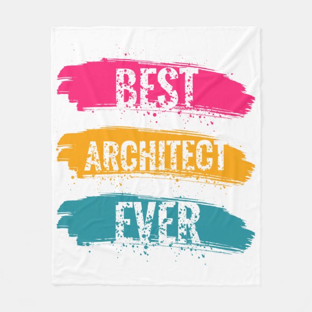 Best Architect Ever Fleece Blanket (Front)
