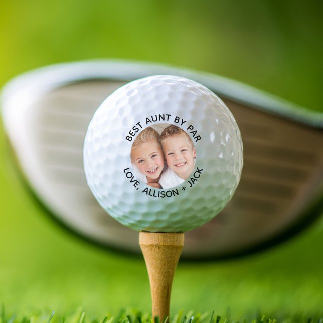 Best Aunt By Par Photo Golf Balls (Creator Uploaded)