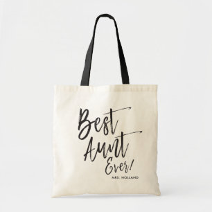 Best Aunt Ever 2   Script Style Custom Wedding Tote Bag