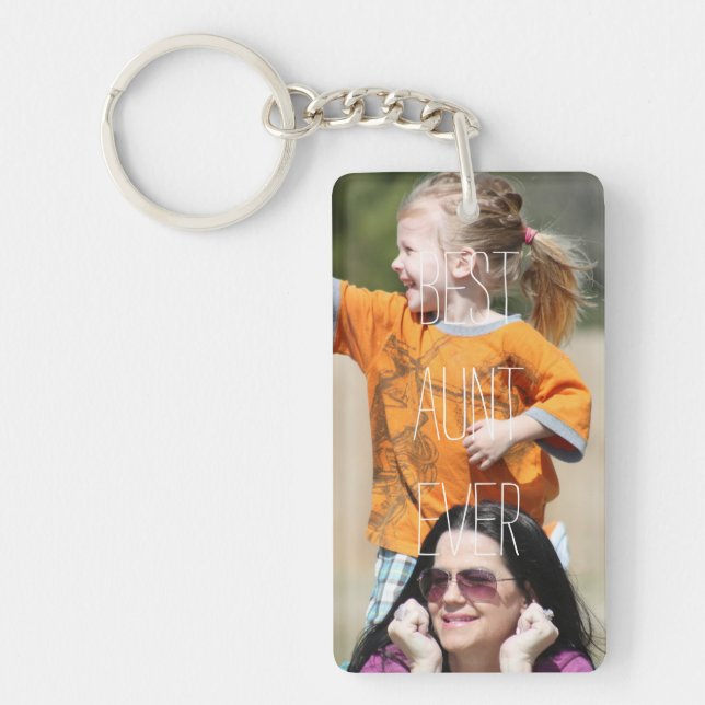 Best Aunt Ever Acrylic Keychain (Front)