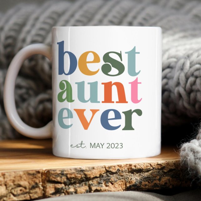 Best Aunt Ever Aunt to be Coffee Mug (Best Aunt Ever, best aunt, best auntie ever, aunt to be, aunt-to-be, auntie to be, announce pregnant)