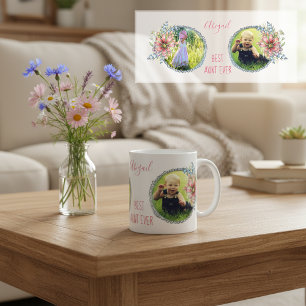 Best Aunt Ever Custom Photo Mug With Name