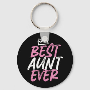 Best Aunt Ever Cute and Funny BAE Auntie Key Ring