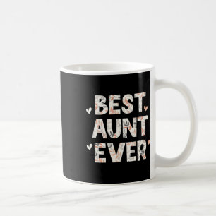 Best Aunt Ever Floral Family Love Hearts  Coffee Mug