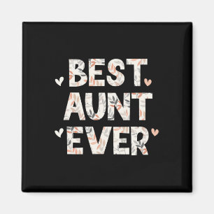 Best Aunt Ever Floral Family Love Hearts Magnet