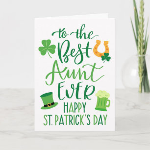 Best Aunt Ever for St Patrick's Day Card