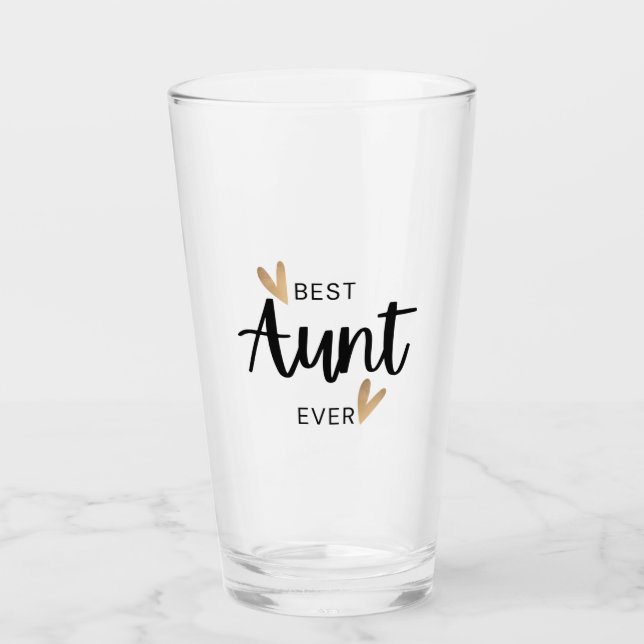 Best Aunt Ever Glass (Front)