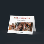 best aunt ever happy birthday photo collage cute  card<br><div class="desc">cute photo card for your aunty,  3 photos in the front and one inside. fully customisable! Plus a sweet message inside!</div>