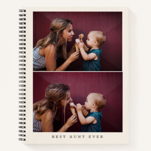 Best Aunt Ever Personalised Photo Keepsake Gift Notebook