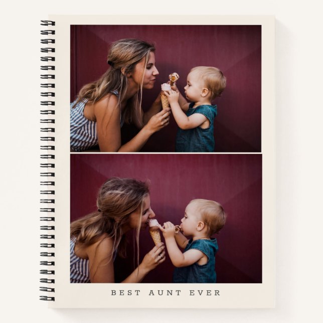 Best Aunt Ever Personalised Photo Keepsake Gift Notebook (Front)