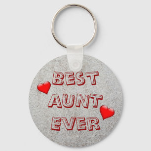 Best aunt ever Sand texture photo Key Ring