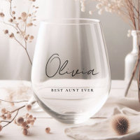 Best Aunt Ever Script Monogram