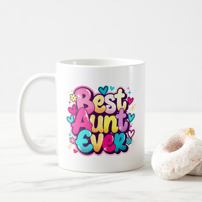 Best Aunt Ever (Style 4) Coffee Mug (With Donut)