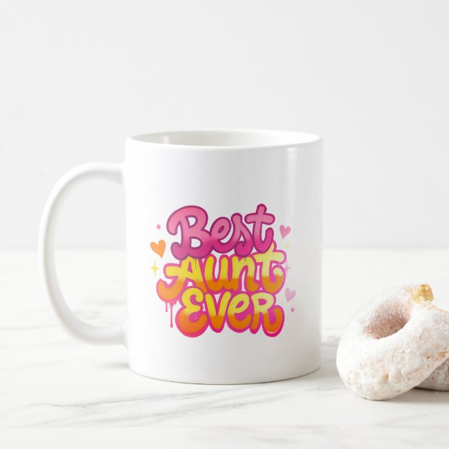 Best Aunt Ever (Style 6) Coffee Mug (With Donut)