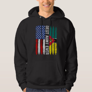 Best Aunt Ever Us Mozambique Flag Mother's Day Hoodie