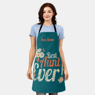 Best Aunt Ever Vintage Auntie Birthday Godmother Apron