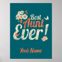 Best Aunt Ever Vintage Auntie Birthday Godmother