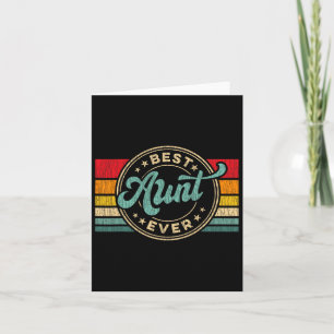 Best Aunt Ever Vintage Retro Mother's Day Gift Card