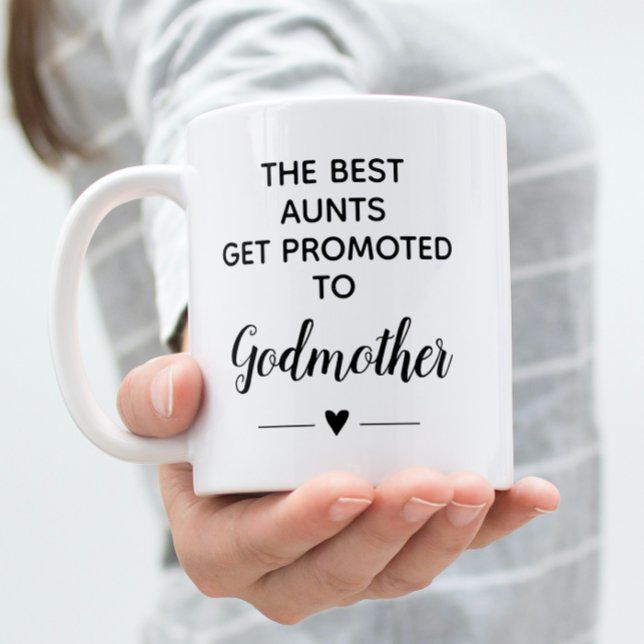 Best Aunt Get Promoted To Godmother Proposal Coffee Mug (Creator Uploaded)