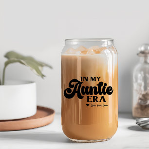Best Aunt Gift Auntie Gift In My Auntie Era Can Glass