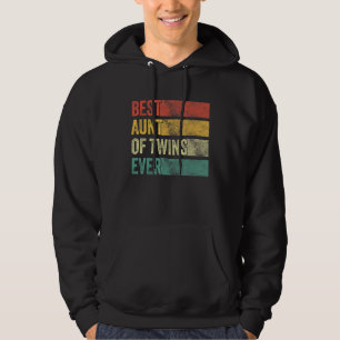 Best Aunt Of Twins Pregnancy Announcement Funny Vi Hoodie