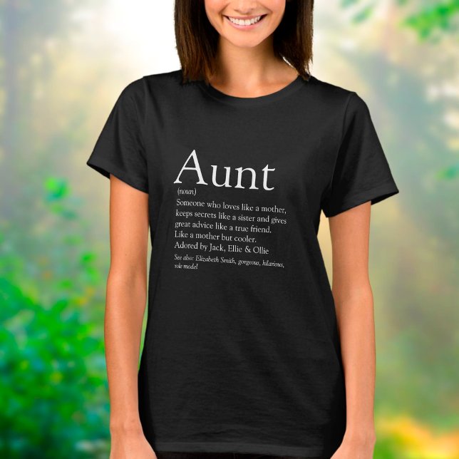 Best Aunt Personalised Definition Quote T-Shirt (Creator Uploaded)